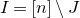 upper I equals left bracket n right bracket minus upper J