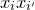 x Subscript i Baseline x Subscript i prime