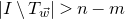 StartAbsoluteValue upper I minus upper T Subscript ModifyingAbove w With right arrow Baseline EndAbsoluteValue greater than n minus m
