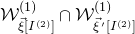 script upper W Subscript ModifyingAbove xi With right arrow left bracket upper I Sub Superscript left parenthesis 2 right parenthesis Subscript right bracket Superscript left parenthesis 1 right parenthesis Baseline intersection script upper W Subscript ModifyingAbove xi With right arrow prime left bracket upper I Sub Superscript left parenthesis 2 right parenthesis Subscript right bracket Superscript left parenthesis 1 right parenthesis