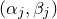 left parenthesis alpha Subscript j Baseline comma beta Subscript j Baseline right parenthesis