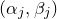 left parenthesis alpha Subscript j Baseline comma beta Subscript j Baseline right parenthesis