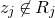 z Subscript j Baseline not an element of upper R Subscript j