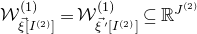 script upper W Subscript ModifyingAbove xi With right arrow left bracket upper I Sub Superscript left parenthesis 2 right parenthesis Subscript right bracket Superscript left parenthesis 1 right parenthesis Baseline equals script upper W Subscript ModifyingAbove xi With right arrow prime left bracket upper I Sub Superscript left parenthesis 2 right parenthesis Subscript right bracket Superscript left parenthesis 1 right parenthesis Baseline subset of or equal to double struck upper R Superscript upper J Super Superscript left parenthesis 2 right parenthesis