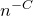 n Superscript negative upper C
