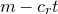 m minus c Subscript r Baseline t
