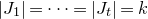 StartAbsoluteValue upper J 1 EndAbsoluteValue equals midline horizontal ellipsis equals StartAbsoluteValue upper J Subscript t Baseline EndAbsoluteValue equals k