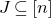 upper J subset of or equal to left bracket n right bracket