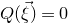 upper Q left parenthesis ModifyingAbove xi With right arrow right parenthesis equals 0