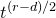 t Superscript left parenthesis r minus d right parenthesis divided by 2