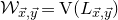 script upper W Subscript ModifyingAbove x With right arrow comma ModifyingAbove y With right arrow Baseline equals normal upper V left parenthesis upper L Subscript ModifyingAbove x With right arrow comma ModifyingAbove y With right arrow Baseline right parenthesis