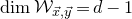 dimension script upper W Subscript ModifyingAbove x With right arrow comma ModifyingAbove y With right arrow Baseline equals d minus 1
