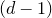 left parenthesis d minus 1 right parenthesis