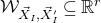 script upper W Subscript ModifyingAbove upper X With right arrow Sub Subscript upper I Subscript comma ModifyingAbove upper X With right arrow Sub Subscript upper I Sub Superscript prime Subscript Baseline subset of or equal to double struck upper R Superscript r