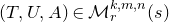left parenthesis upper T comma upper U comma upper A right parenthesis element of script upper M Subscript r Superscript k comma m comma n Baseline left parenthesis s right parenthesis