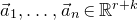 ModifyingAbove a With right arrow Subscript 1 Baseline comma ellipsis comma ModifyingAbove a With right arrow Subscript n Baseline element of double struck upper R Superscript r plus k