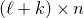 left parenthesis script l plus k right parenthesis times n