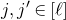 j comma j prime element of left bracket script l right bracket