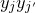 y Subscript j Baseline y Subscript j prime