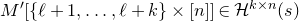upper M prime left bracket StartSet script l plus 1 comma ellipsis comma script l plus k EndSet times left bracket n right bracket right bracket element of script upper H Superscript k times n Baseline left parenthesis s right parenthesis