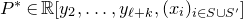 upper P Superscript asterisk Baseline element of double struck upper R left bracket y 2 comma ellipsis comma y Subscript script l plus k Baseline comma left parenthesis x Subscript i Baseline right parenthesis Subscript i element of upper S union upper S Sub Superscript prime Subscript Baseline right bracket