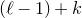 left parenthesis script l minus 1 right parenthesis plus k