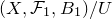 left parenthesis upper X comma script upper F 1 comma upper B 1 right parenthesis divided by upper U