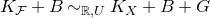 upper K Subscript script upper F Baseline plus upper B tilde Subscript double struck upper R comma upper U Baseline upper K Subscript upper X Baseline plus upper B plus upper G