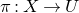 pi colon upper X right arrow upper U