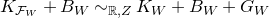 upper K Subscript script upper F Sub Subscript upper W Baseline plus upper B Subscript upper W Baseline tilde Subscript double struck upper R comma upper Z Baseline upper K Subscript upper W Baseline plus upper B Subscript upper W Baseline plus upper G Subscript upper W