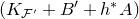 left parenthesis upper K Subscript script upper F Sub Superscript prime Subscript Baseline plus upper B prime plus h Superscript asterisk Baseline upper A right parenthesis