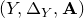 left parenthesis upper Y comma normal upper Delta Subscript upper Y Baseline comma bold upper A right parenthesis