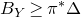 upper B Subscript upper Y Baseline greater than or equals pi Superscript asterisk Baseline normal upper Delta