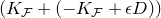 left parenthesis upper K Subscript script upper F Baseline plus left parenthesis minus upper K Subscript script upper F Baseline plus epsilon upper D right parenthesis right parenthesis