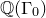 double struck upper Q left parenthesis normal upper Gamma 0 right parenthesis