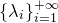 left brace lamda Subscript i Baseline right brace Subscript i equals 1 Superscript plus normal infinity