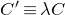 upper C prime identical to lamda upper C
