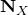 bold upper N Subscript upper X