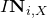 upper I bold upper N Subscript i comma upper X