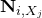 bold upper N Subscript i comma upper X Sub Subscript j Subscript