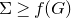 normal upper Sigma greater than or equals f left parenthesis upper G right parenthesis