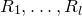 upper R 1 comma ellipsis comma upper R Subscript l Baseline