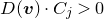 upper D left parenthesis bold italic v right parenthesis dot upper C Subscript j Baseline greater than 0