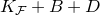upper K Subscript script upper F Baseline plus upper B plus upper D