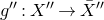 g double prime colon upper X double prime right arrow upper X overbar double prime