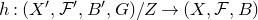 h colon left parenthesis upper X prime comma script upper F prime comma upper B prime comma upper G right parenthesis divided by upper Z right arrow left parenthesis upper X comma script upper F comma upper B right parenthesis