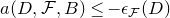 a left parenthesis upper D comma script upper F comma upper B right parenthesis less than or equals minus epsilon Subscript script upper F Baseline left parenthesis upper D right parenthesis