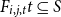 upper F Subscript i comma j comma t Baseline t subset of or equal to upper S