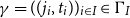 gamma equals left parenthesis left parenthesis j Subscript i Baseline comma t Subscript i Baseline right parenthesis right parenthesis Subscript i element of upper I Baseline element of normal upper Gamma Subscript upper I