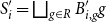 upper S prime Subscript i Baseline equals square union Underscript g element of upper R Endscripts upper B prime Subscript i comma g Baseline g